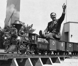 walt disney on carolwood pacific railroad train
