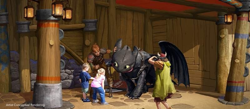 epic universe how to train your dragon meet hiccups and toothless rendering