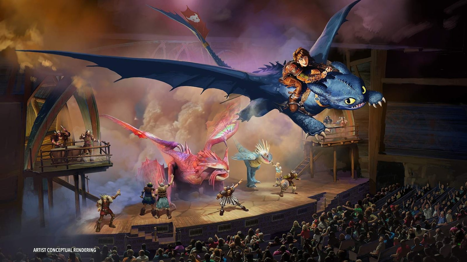 epic universe how to train your dragon the untrainable dragon rendering