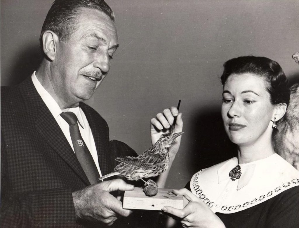 walt disney and harriet burns with robin
