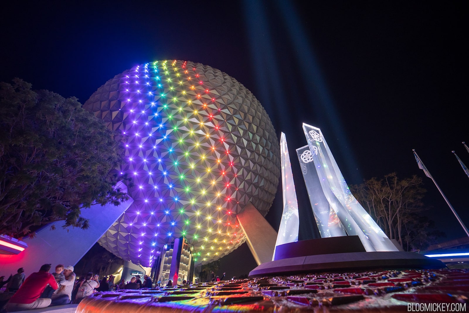 epcot spaceship earth rainbow connection lights