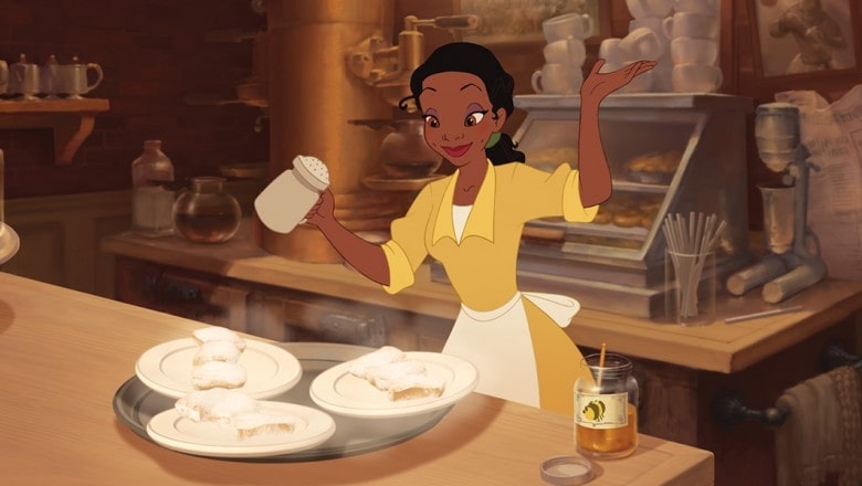 princess and the frog tiana making beignets