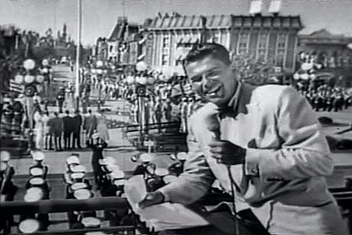 ronald reagan at disneyland opening day broadcast