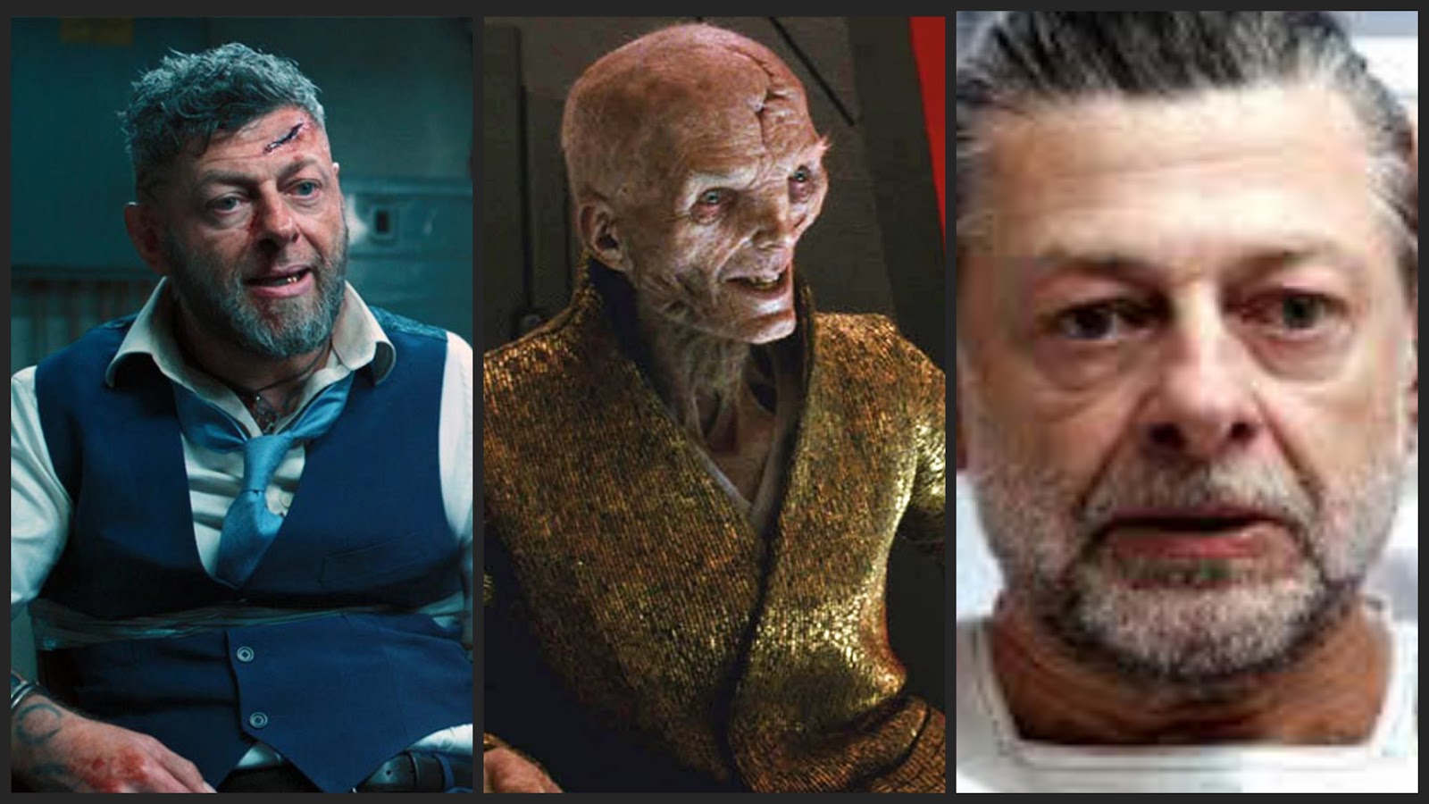 andy serkus as ulysses klaue supreme leader snoke and kino loy