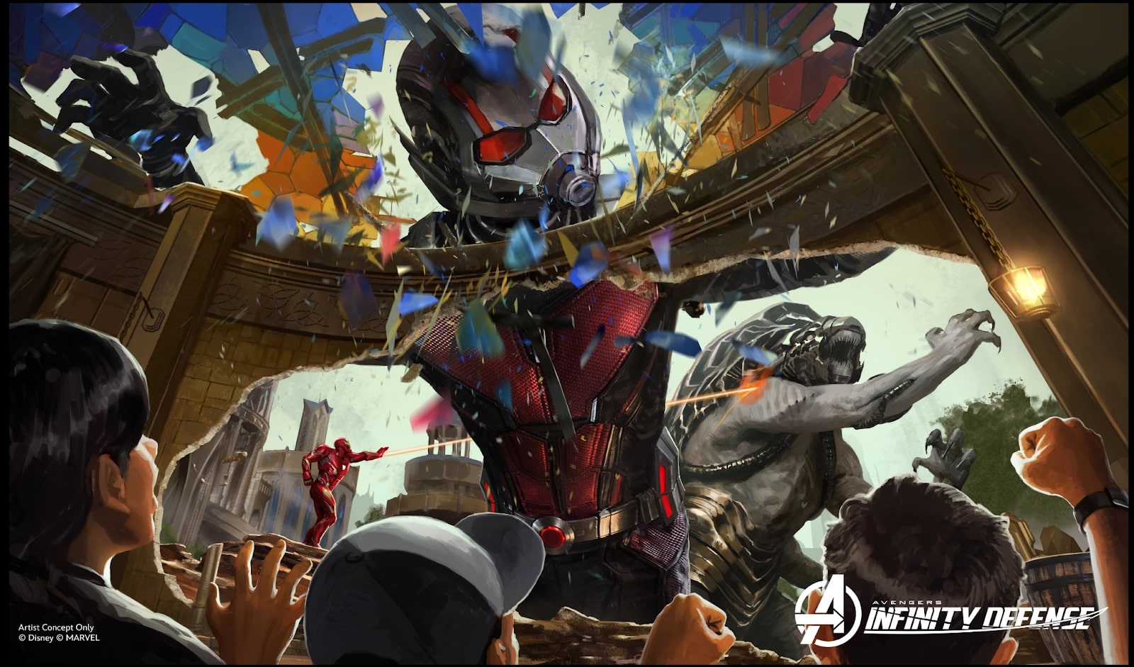 disney california adventure avengers infinity defense attraction concept art