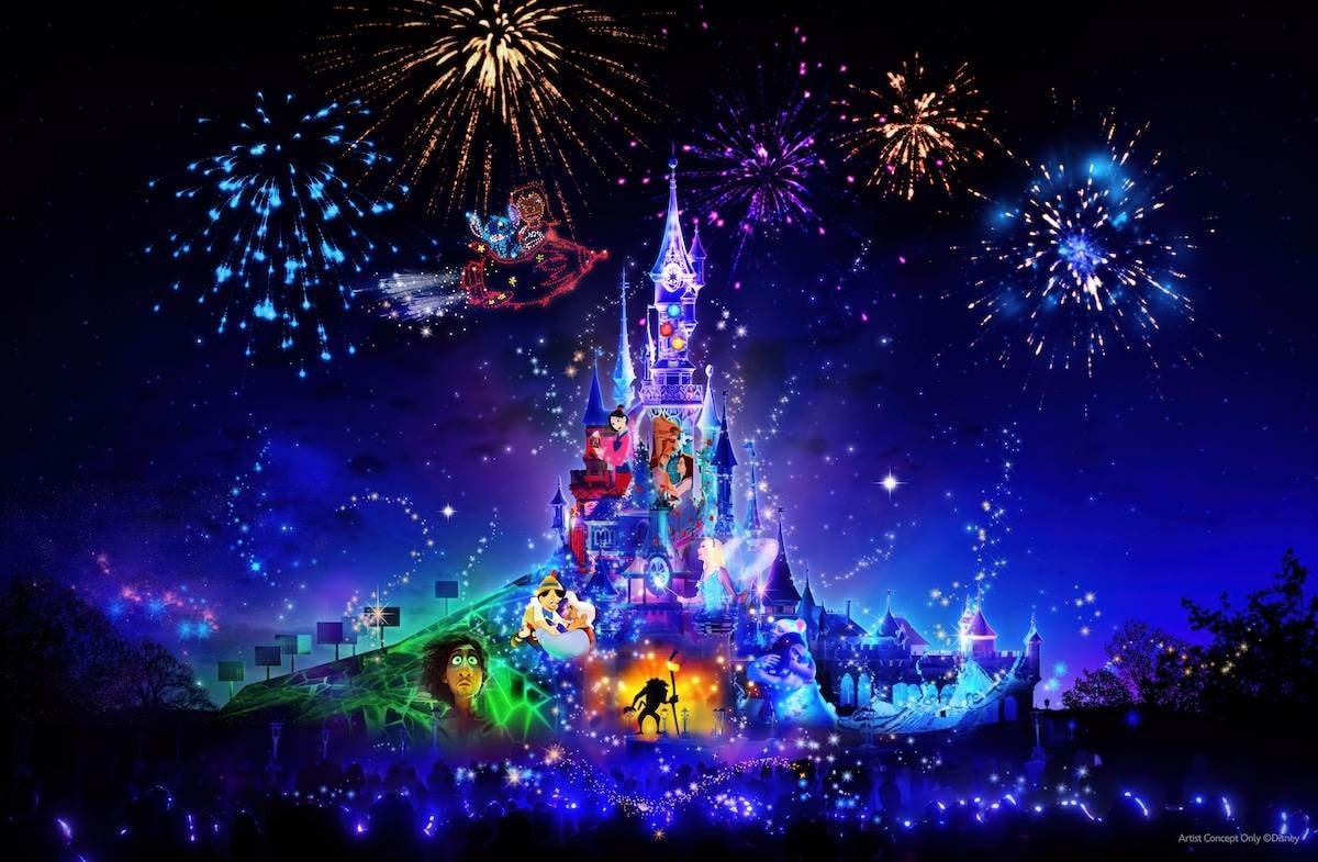 disneyland paris nighttime show concept art