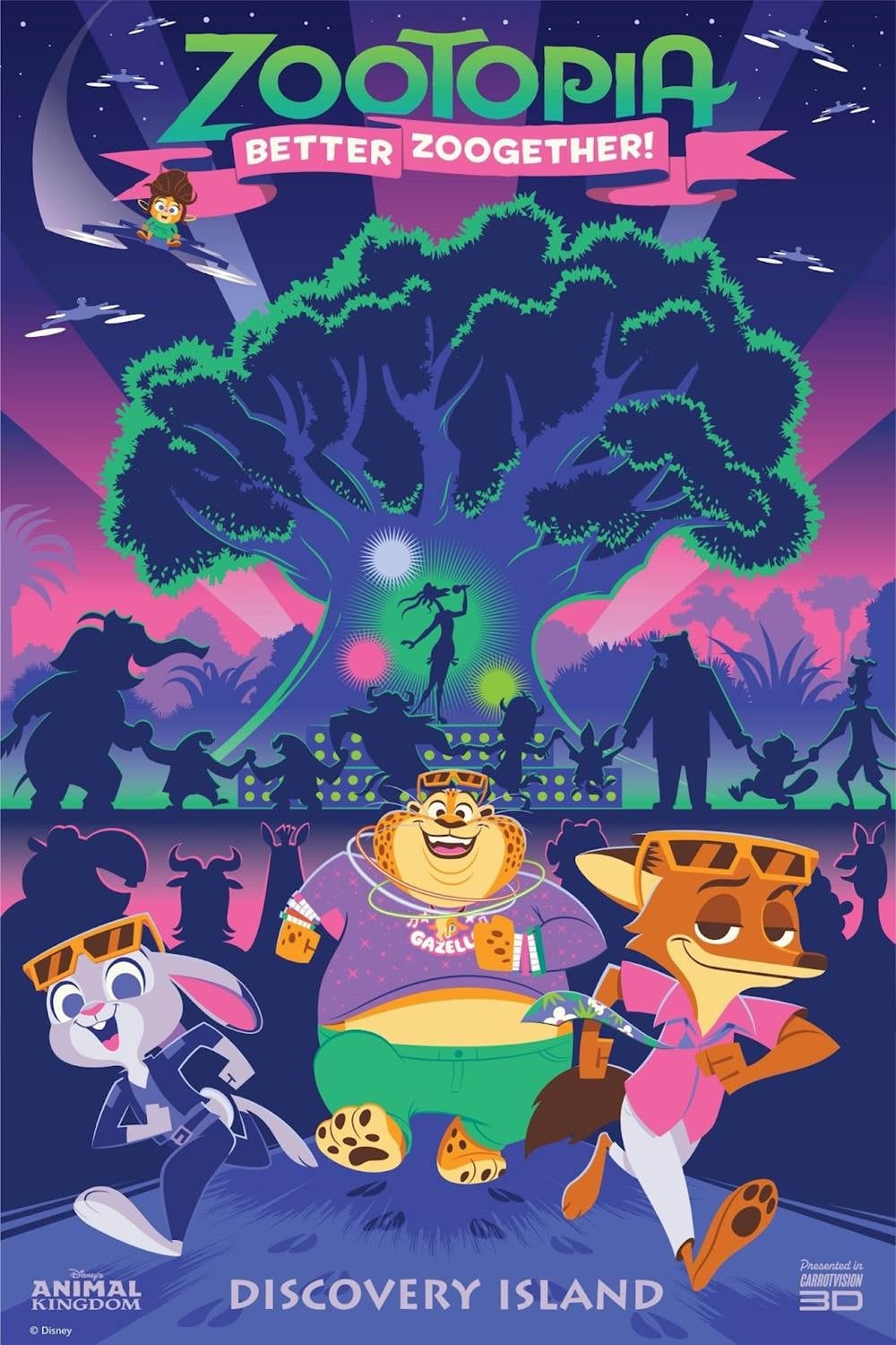 disneys animal kingdom zootopia better together attraction poster