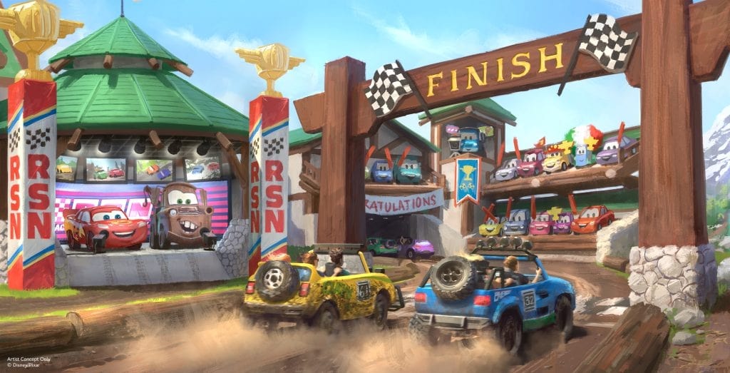 magic kingdom cars land attraction concept art