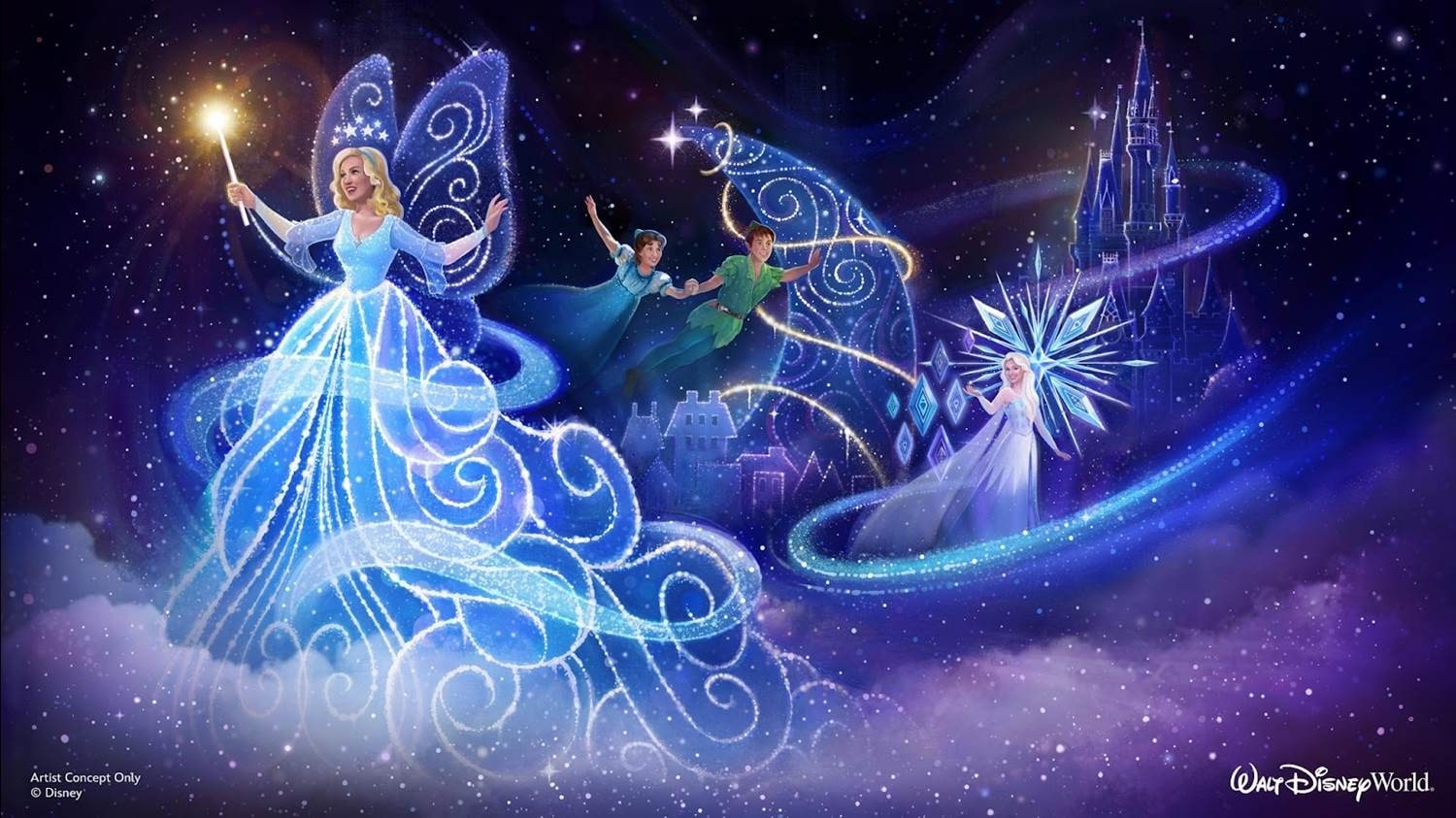 magic kingdom disney starlight nighttime parade concept art