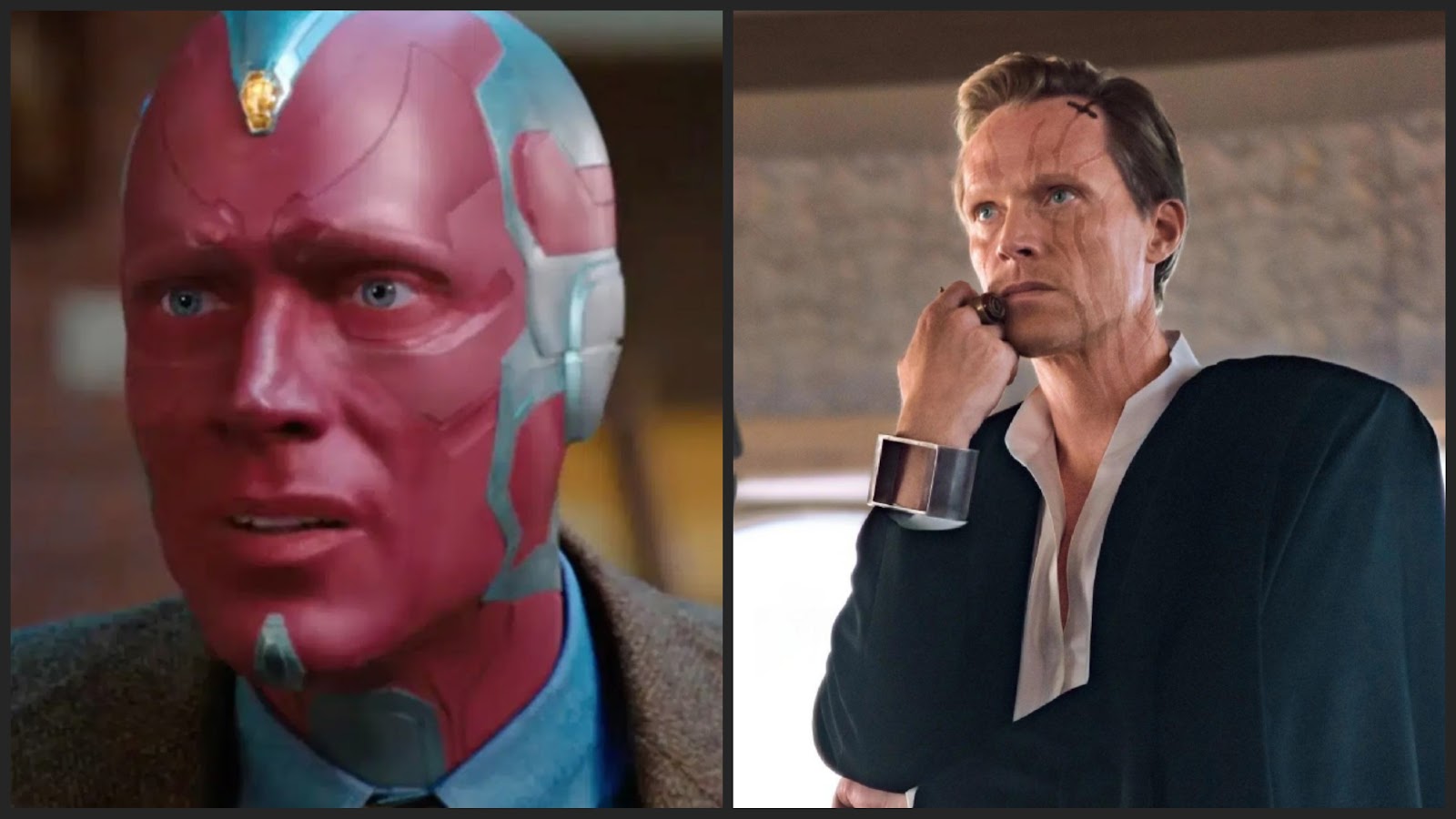 paul bettany as vision and dryden vos