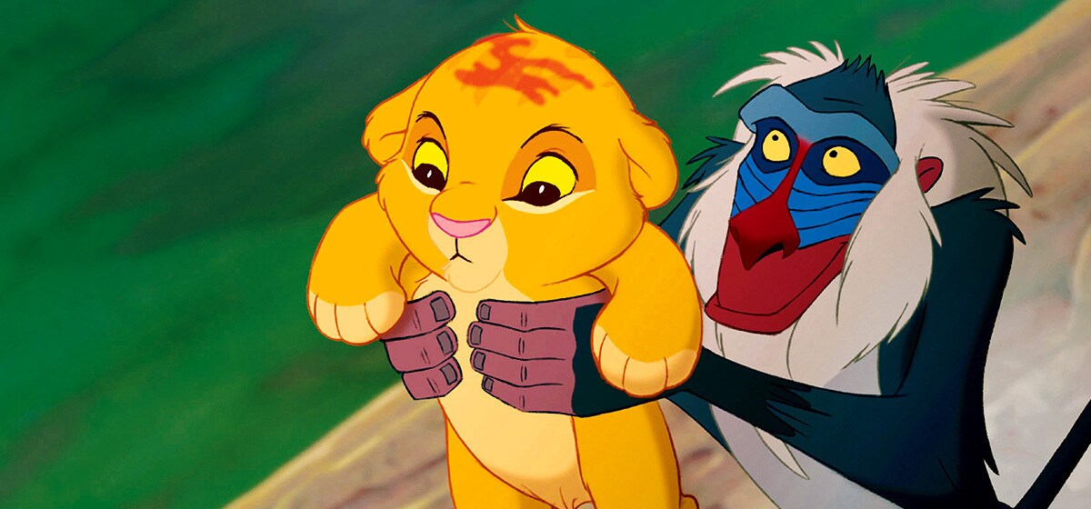 the lion king rafiki and simba cub