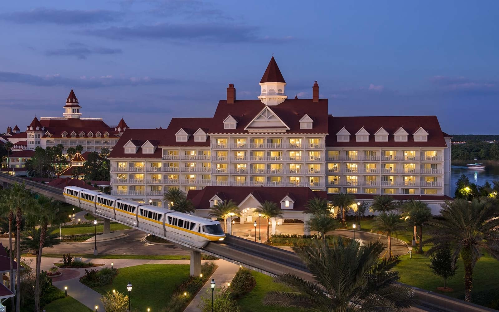 disneys grand floridian resort with monorail