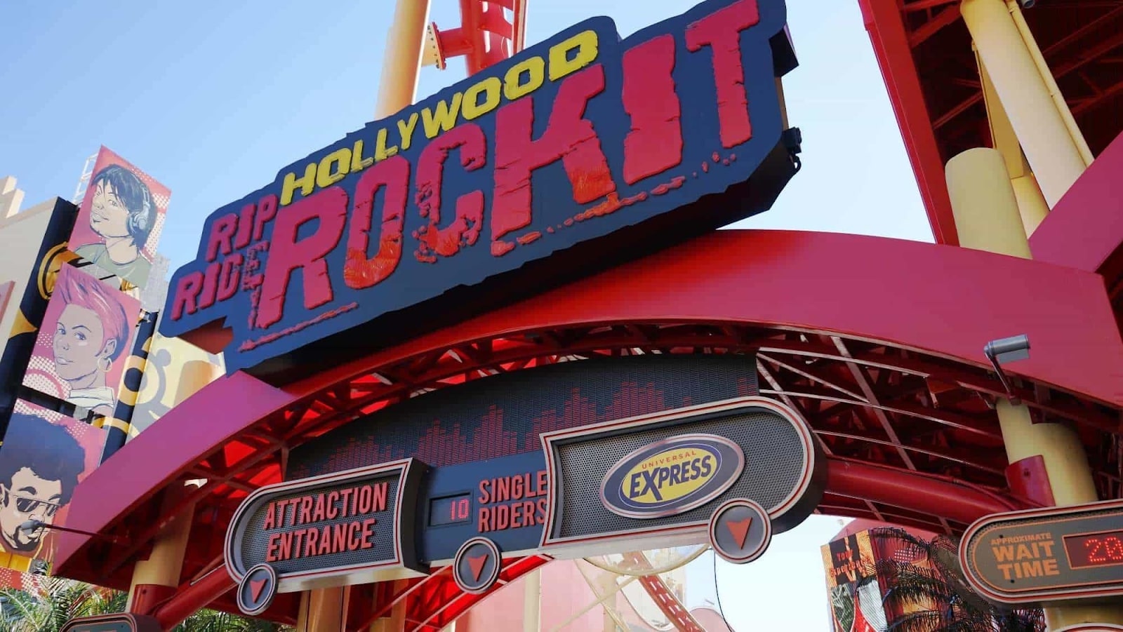 universal orlando hollywood rip ride rockit express entrance