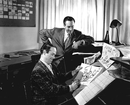 walt disney and ward kimball animating mad hatter