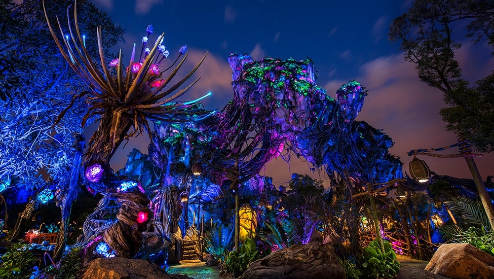 pandora world of avatar at night