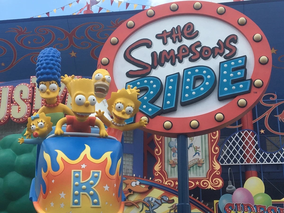 the simpsons ride marquee