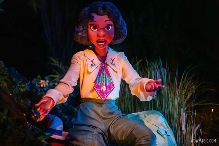 tiana animatronic from tianas bayou adventure