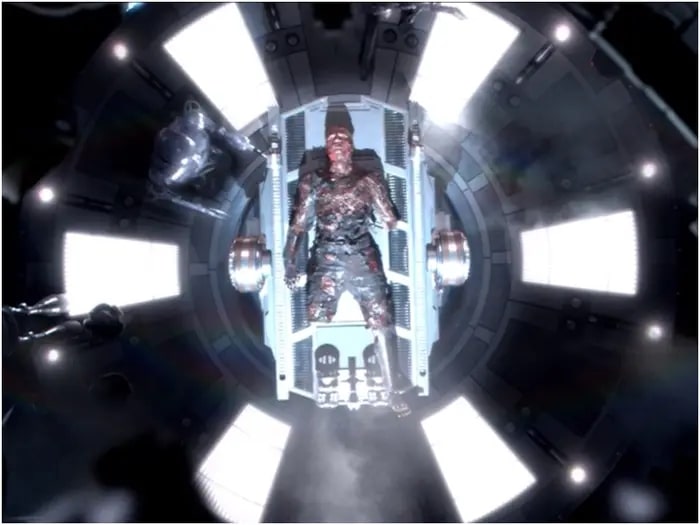 revenge of the sith darth vader on operating table