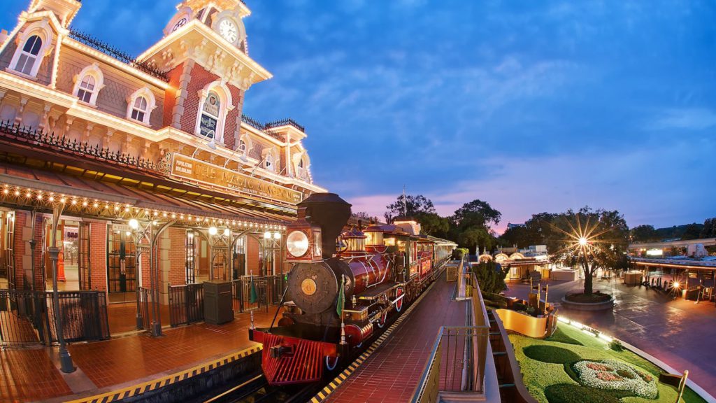 walt disney world railroad at main street station