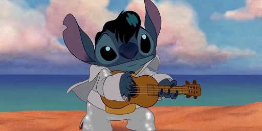 animated stitch as elvis
