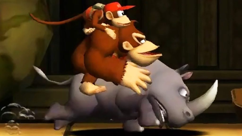 donkey kong diddy kong and rambi the rhino