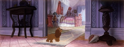 lady and the tramp inside darling house dogs eye view