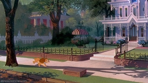 lady and the tramp outside darling house