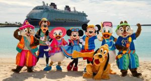 mickey and friends with dcl ship