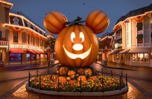 mickey pumpkin on disneyland main street