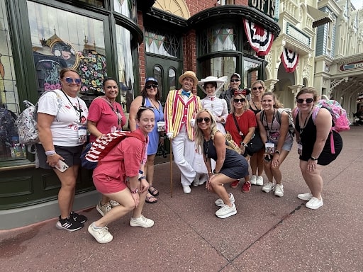 vip tour group with mary poppins and bert