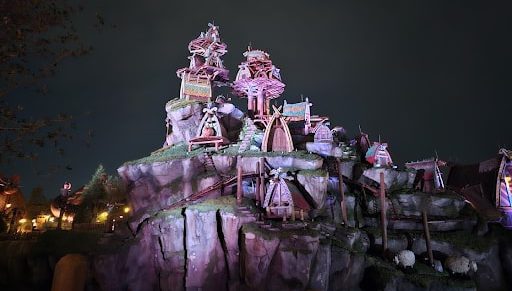 epic universe isle of berk at night