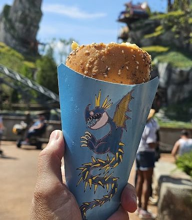epic universe isle of berk mac and cheese cone