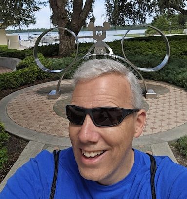jim smith at disneys contemporary resort pool area mickey ears