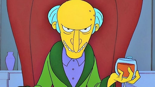 mr. burns from the simpsons
