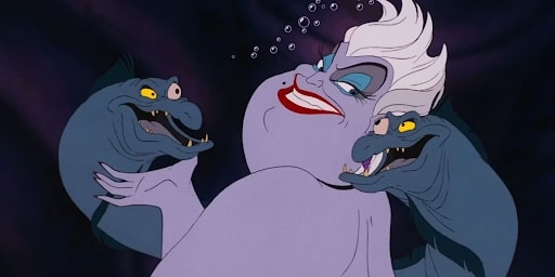 ursula with flotsam and jetsam from the little mermaid