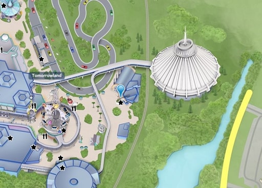 magic kingdom tomorrowland map
