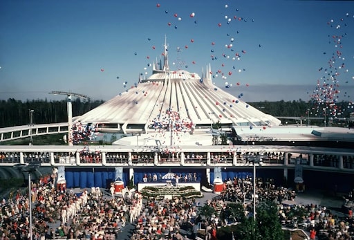 space mountain opening ceremony magic kingdom 1975