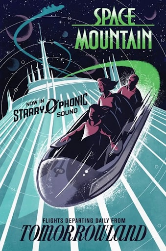 space mountain starry o phonic sound poster