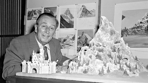 walt disney with matterhorn