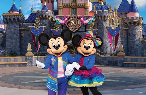 mickey and minnie disneyland 70th anniversary