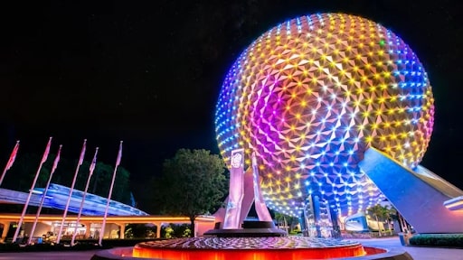epcot spaceship earth night