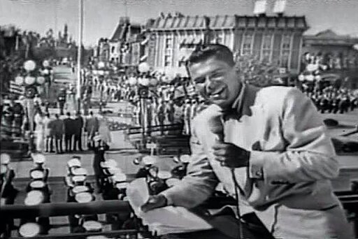 ronald reagan reporting at disneyland opening