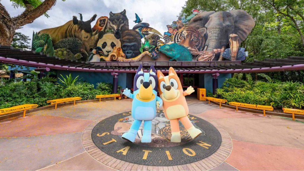 bluey and bingo at disneys animal kingdom