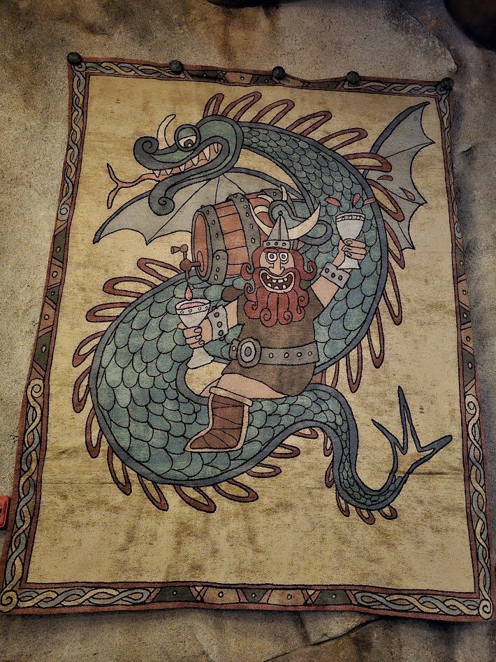mead hall stoick tapestry