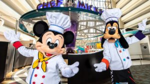 mickey and goofy at chef mickey's
