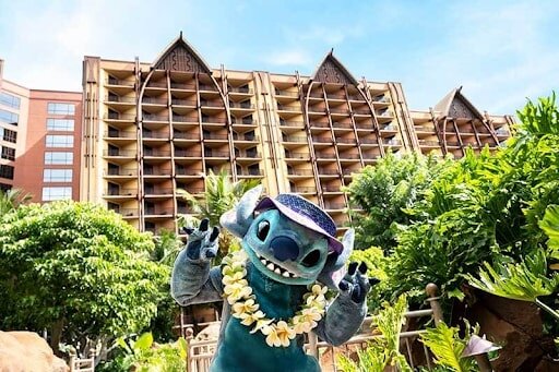 stitch at aulani resort in hawaii
