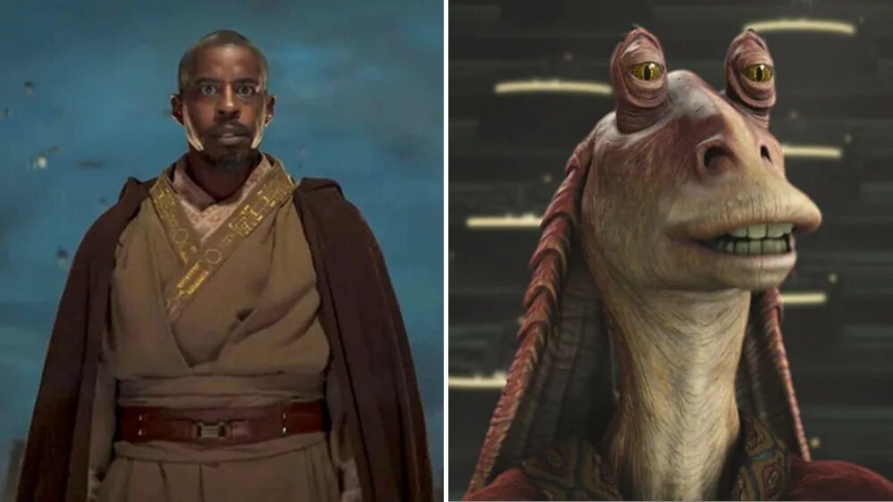 ahmed best as jedi and jar jar binks