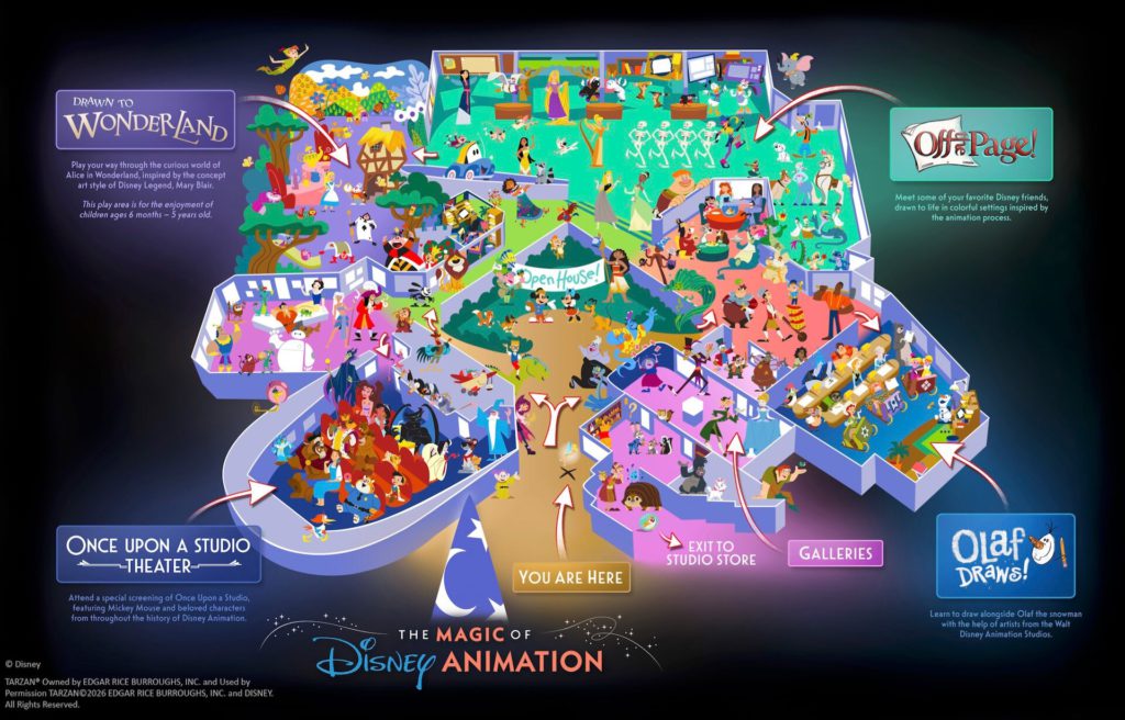 the magic of disney animation map