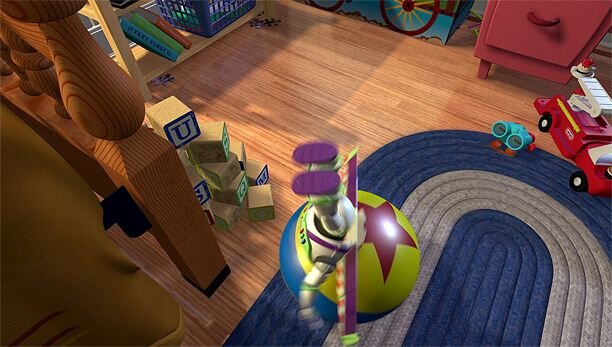 buzz bouncing on pixar ball