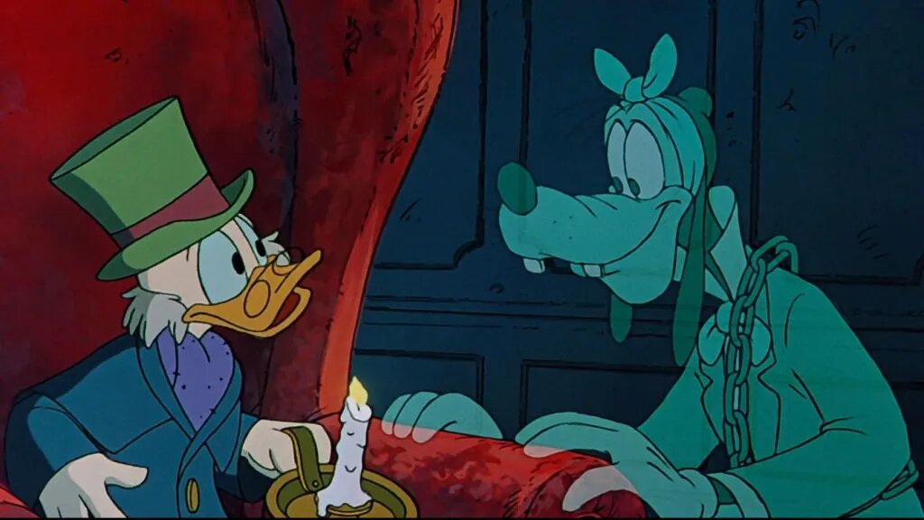 ebenezer scrooge and jacob marley in mickey's christmas carol